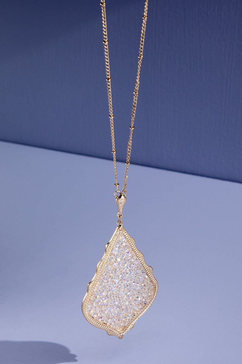 White Glitter Necklace
