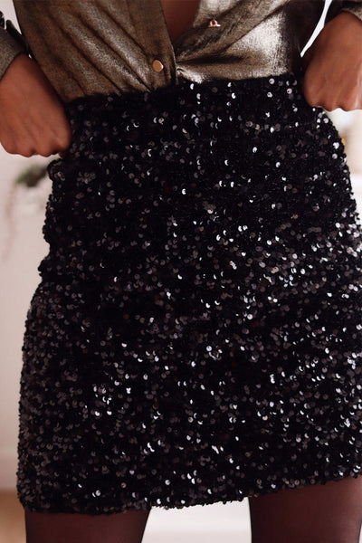 Warehouse sequin mini clearance skirt