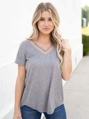 Grey The V-neck Bliss Top