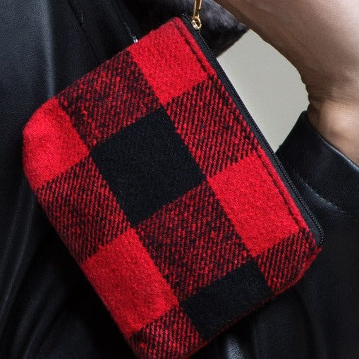 Red and Black Buffalo Plaid Coin Purse