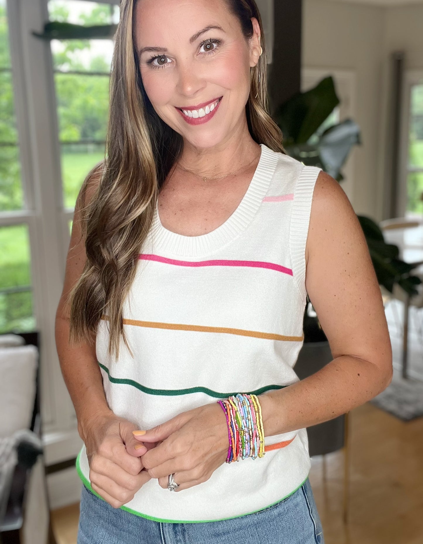 Multicolor Boho Bead Stretch Bracelet Set