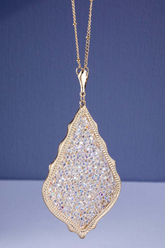 White Glitter Necklace