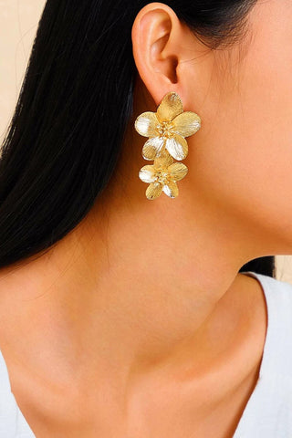 Large Double Flower Earrings
