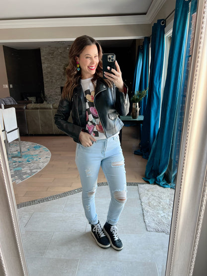 Checkerboard Conversation Hearts Graphic T-Shirt