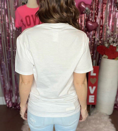 Checkerboard Conversation Hearts Graphic T-Shirt