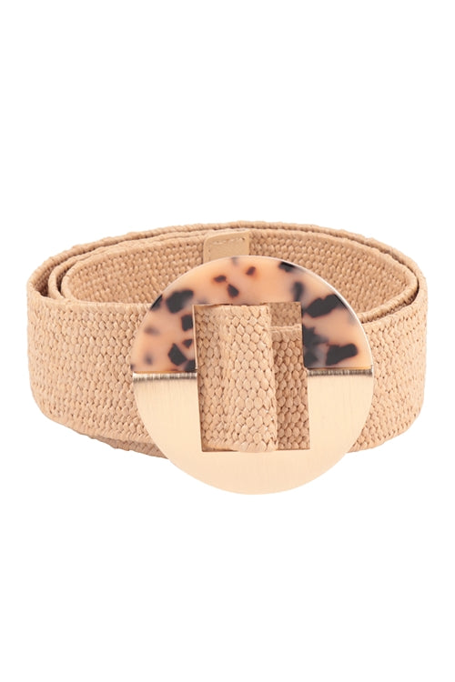 LIGHT BROWN BOHEMIAN FABRIC BELT