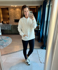 Beige Quilted Tunic Daily Hoodie