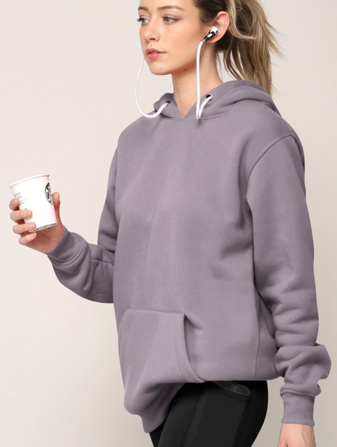 Slate Hoodie with Air Pod Strap