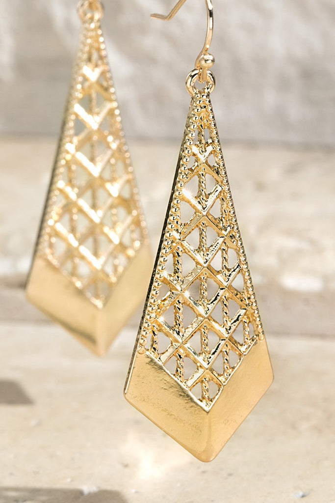 GOLD Metal Filigree Earrings