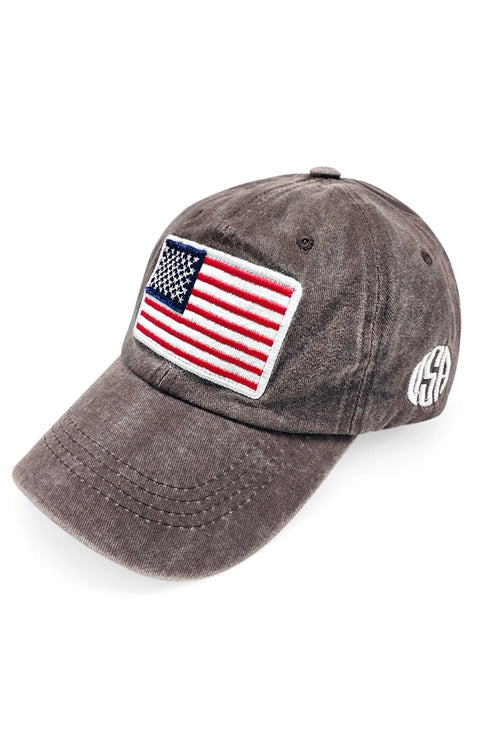 USA AMERICAN FLAG FASHION EMBROIDERED BASEBALL CAP