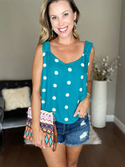 EMERALD POM POM TANK TOP