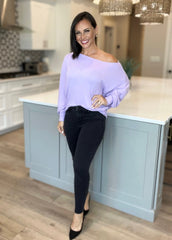 Lavender Brushed Dolman sweater