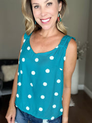 EMERALD POM POM TANK TOP