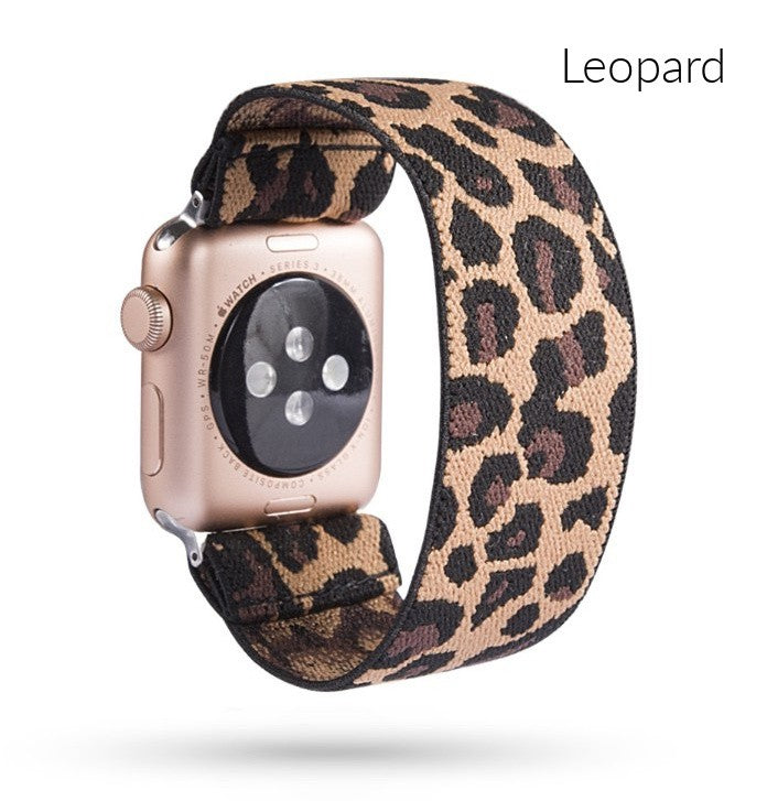 Leopard Elastic Apple Watch Band
