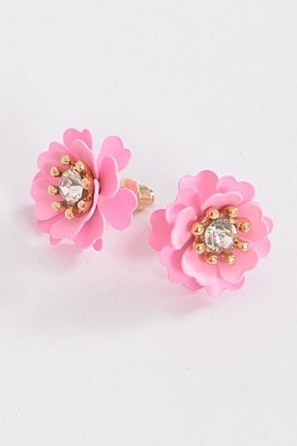 Pink Rose Inspired Earrings
