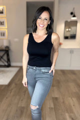 Black Reversible V or U Neckline Seamless Tank