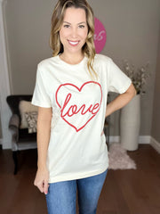 Natural Heart Love Valentine's Day Graphic Tee